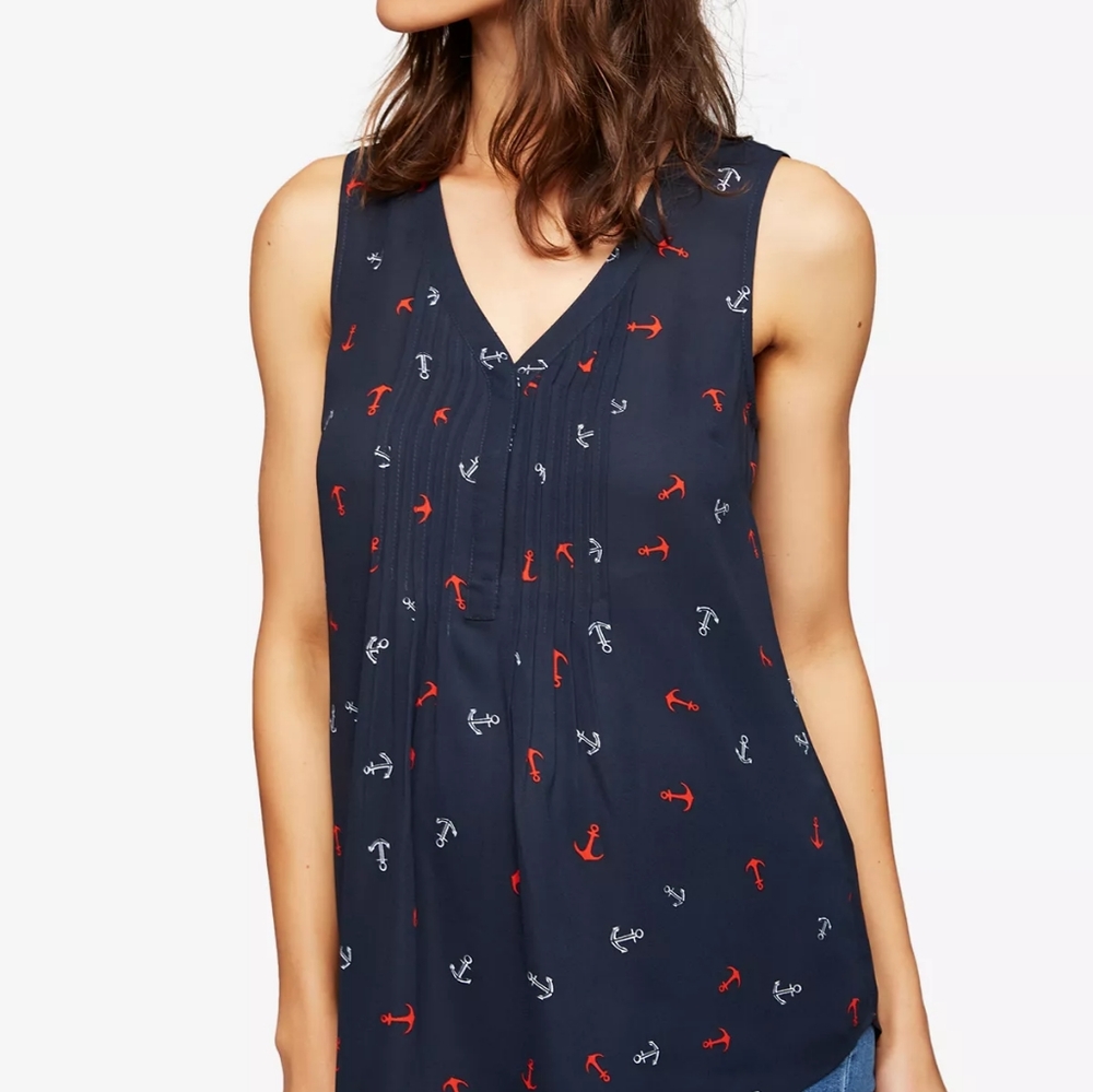 Xs Pea in the pod maternity anchor print blouse